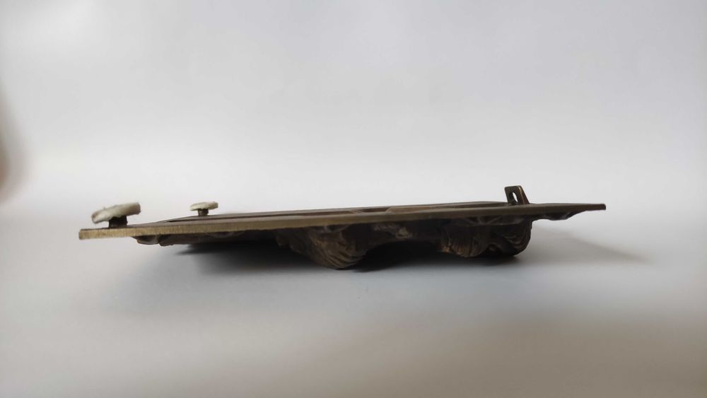 Старо масивно бронзово пано  Св.Богородица и Младенеца