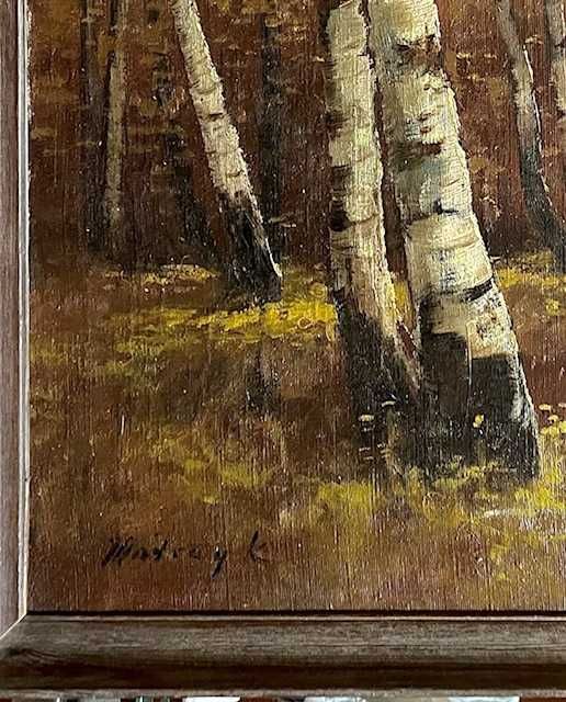 "MESTECENI" SUPERB! tablou foarte vechi, semnat, realizat in ulei pe panza, 80x60cm+rama, Rama lemn