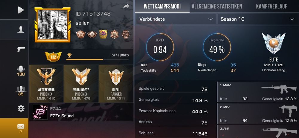 Стандофф 2 олд акк