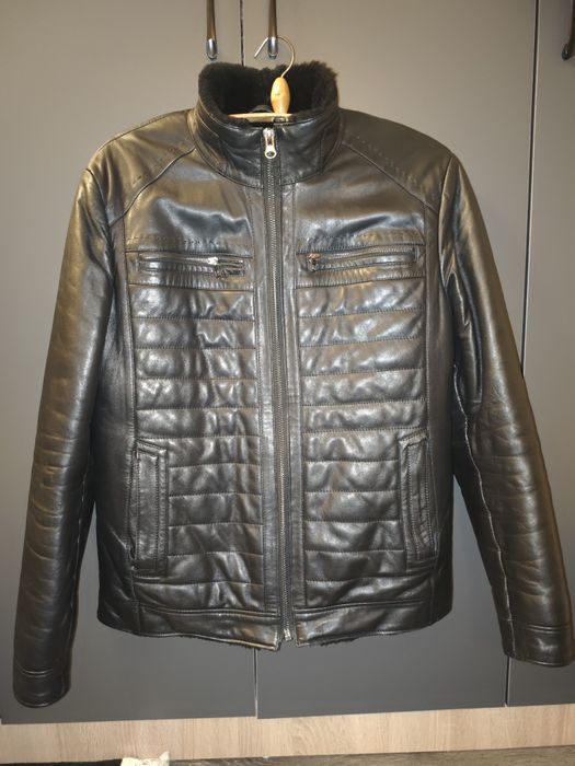 Мужская кожаная дубленка