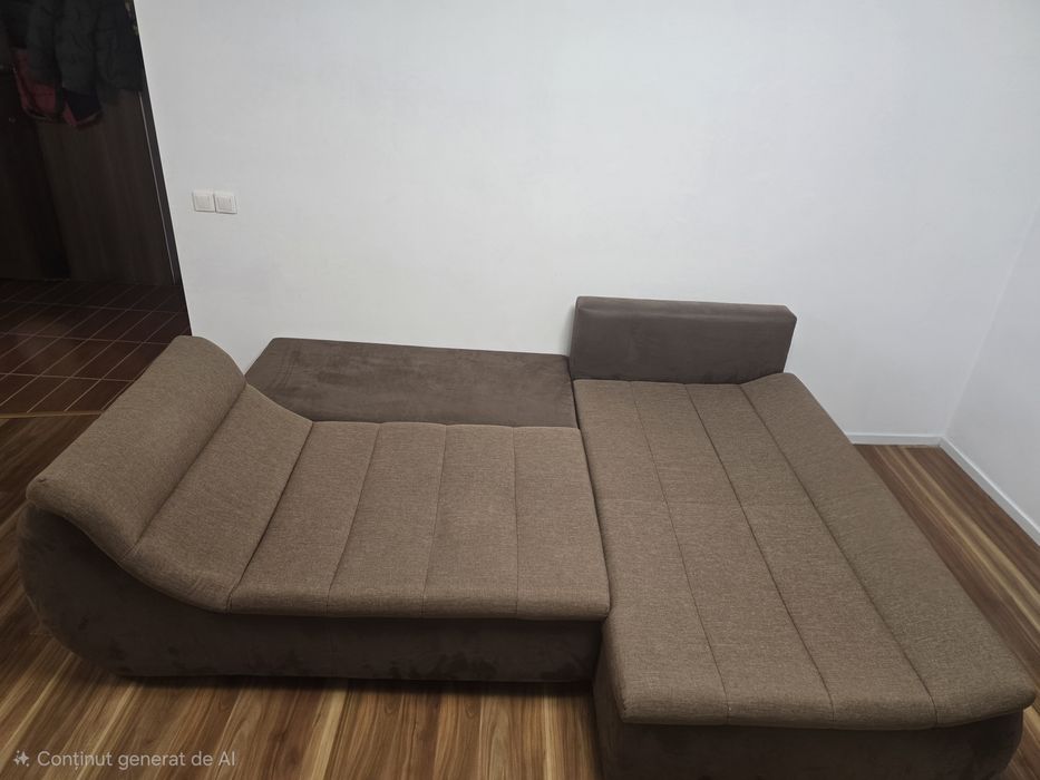 Canapea coltar extensibila, 3 locuri, Lada depozitare, Stofa, Mobexper