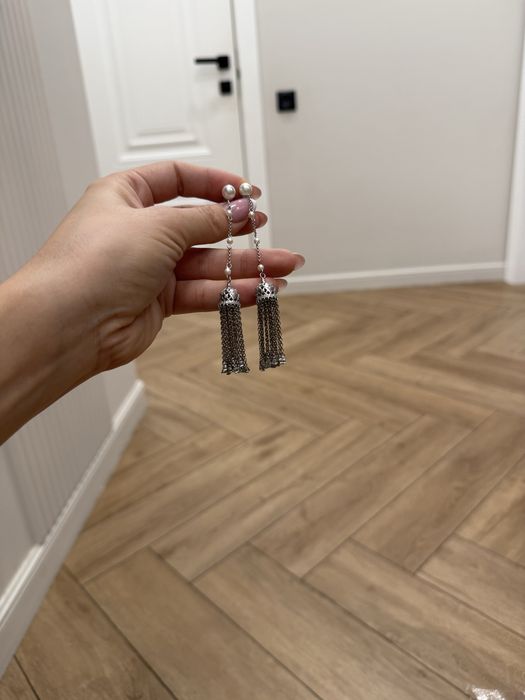 Серьги кисточка из серебра 925 пробы