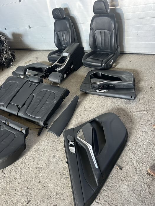 Interior piele negru scaune bancheta bmw x5 G05 2020