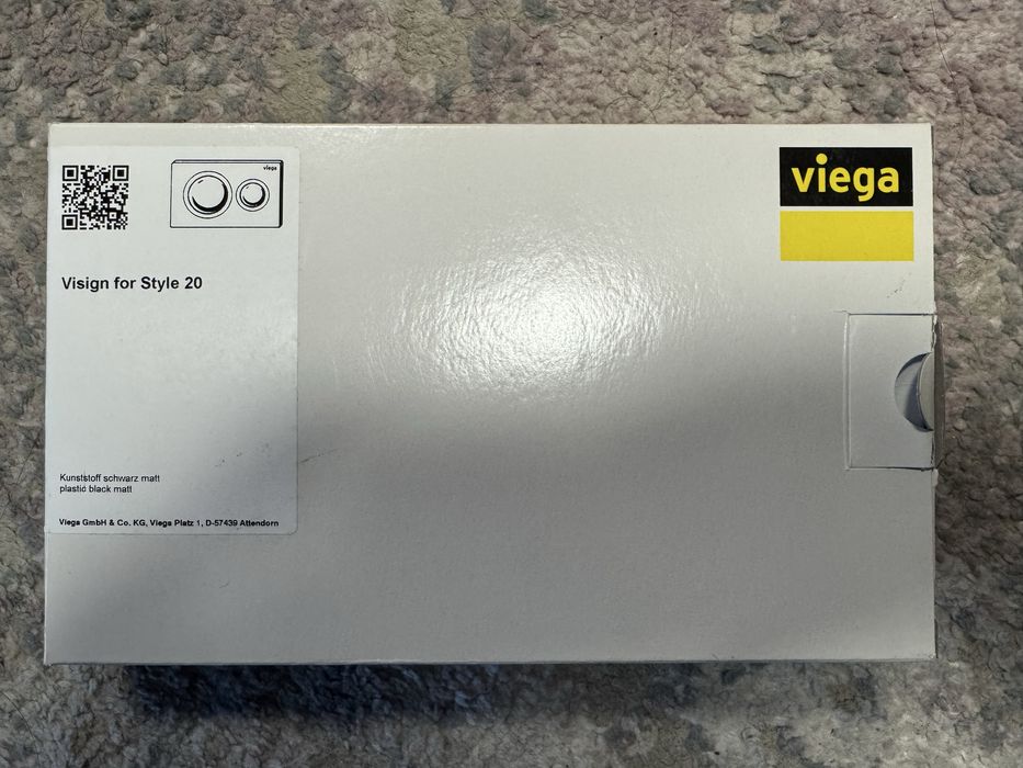 Бутон за тоалетна Viega Visign for Style 20 Черен мат