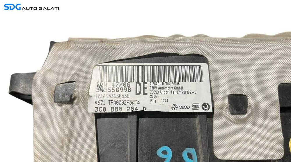 Airbag Pasager Volkswagen Passat B6 2005 - 2010 Cod 3C0880204D [LR0991]