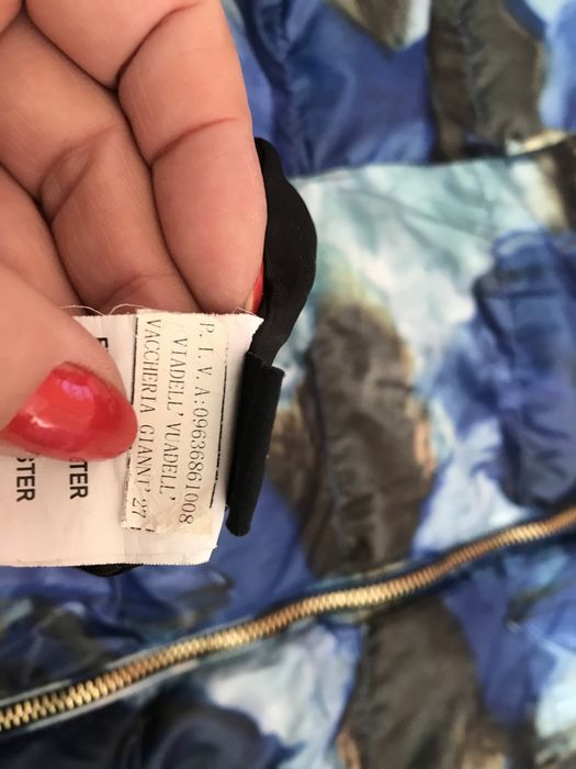 олекотено яке две лица двулицево вата пролет есен S/M пъстро индиго