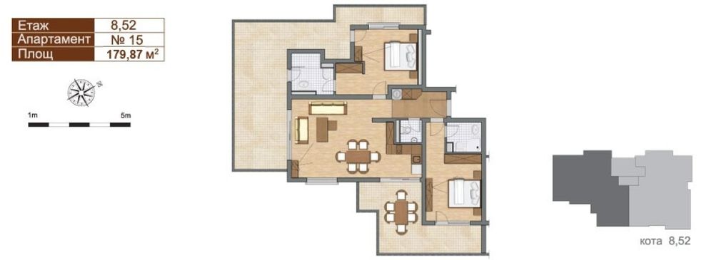 Продава се Тристаен апартамент в Царево - 180 кв.м за 918 €/кв.м - Снимка #15