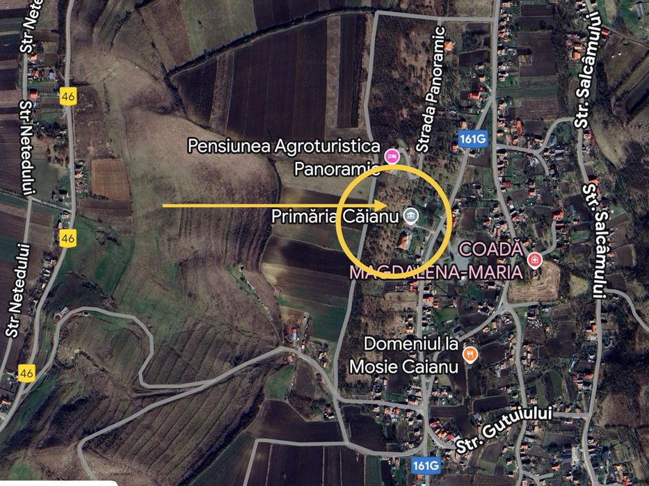 Teren intravilan Caianu 1400 mp panorama deosebita