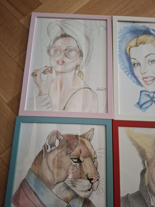 Tablouri acrilic sau in creioane colorate