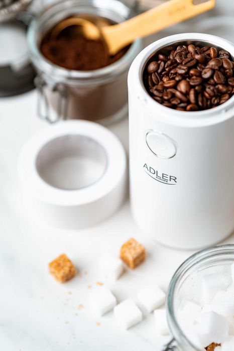 Rasnita de cafea, Adler AD4446WS, 150 W, 75 g, alb