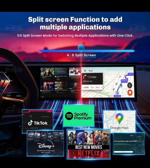 MMB 8GB+128GB Android 13 Wireless Carplay AI Video box for BMW