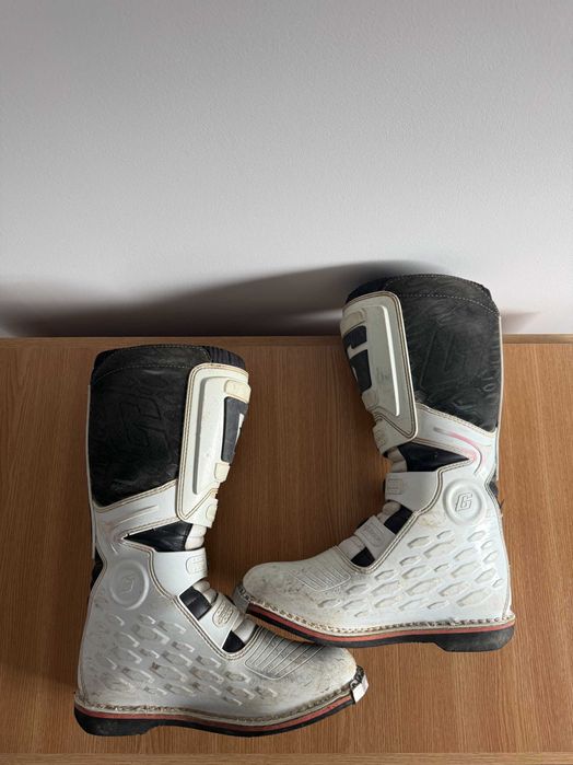 Cizme moto/enduro/cross Gaerne GX1 Goodyear White/Black, Mărime 45