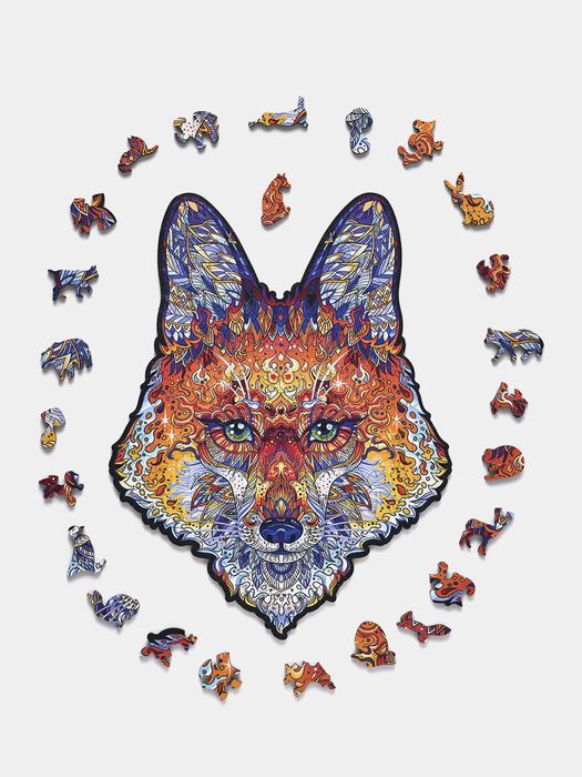 Пазл деревянный Woodstead "Огненная лиса"