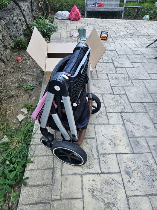 Cybex Balios S Lux детска количка розов цвят magnolia pink