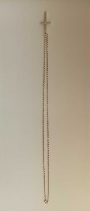 Сребърен синджир Булгари (Rolo) + Кръст