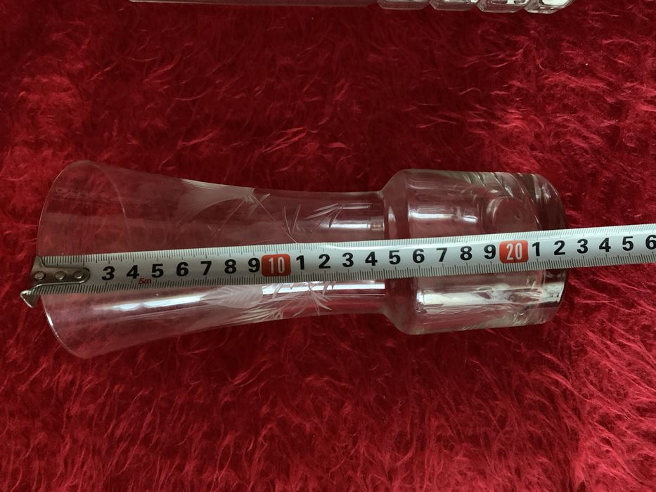 3 различни стъклени/кристални вази, чаши и сервизи/комплекти