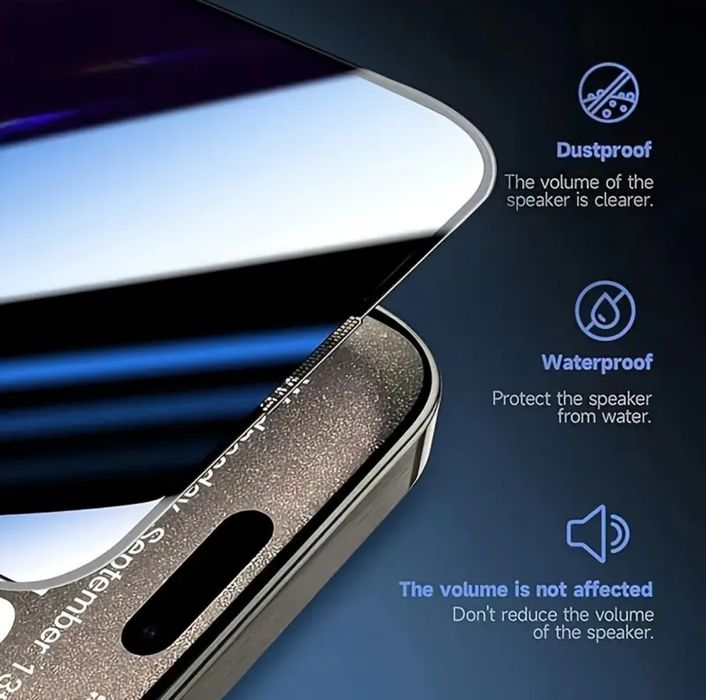 IPhone 17,16,15,14,13 прайвъси стъклен протектор апарат лесен монтаж