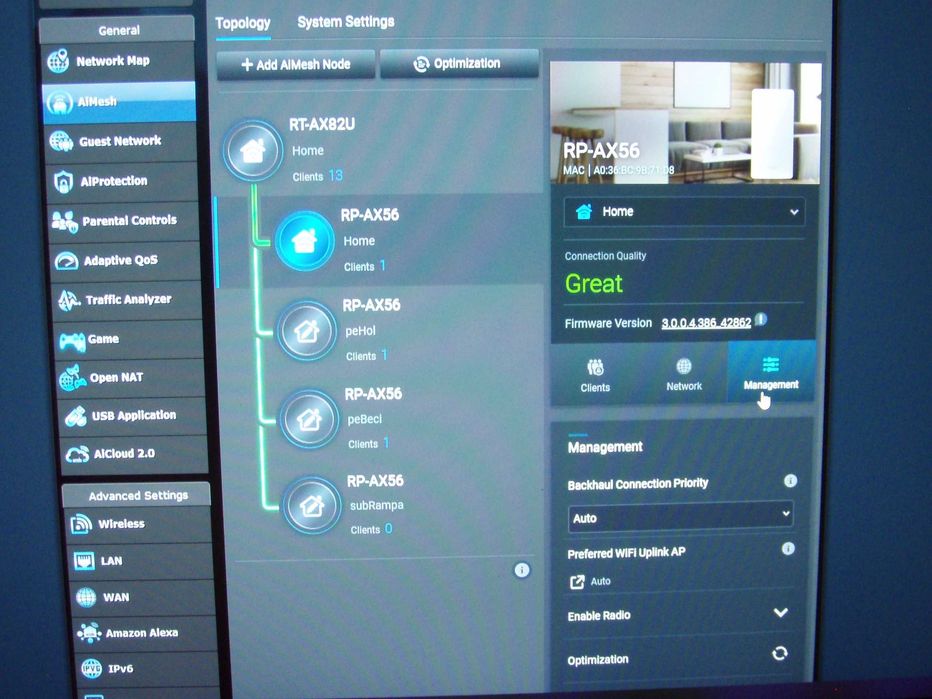 Extender AiMesh WiFi6 AX1800 Asus RP-AX56