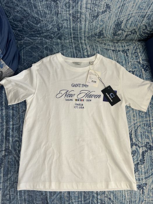 Tricou nou alb GANT XS/S