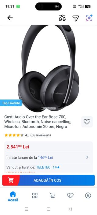 Vand sau schimb casti bose NC 700