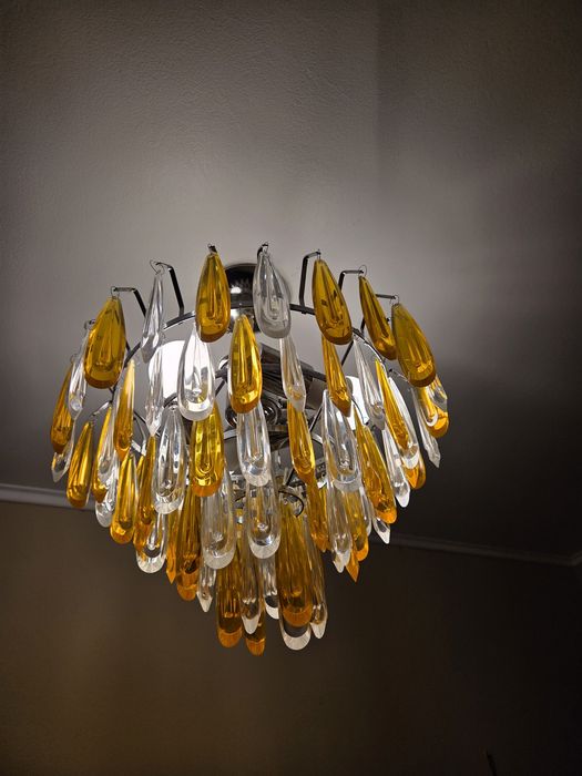 Set 2 candelabre de lux cu picături  amber