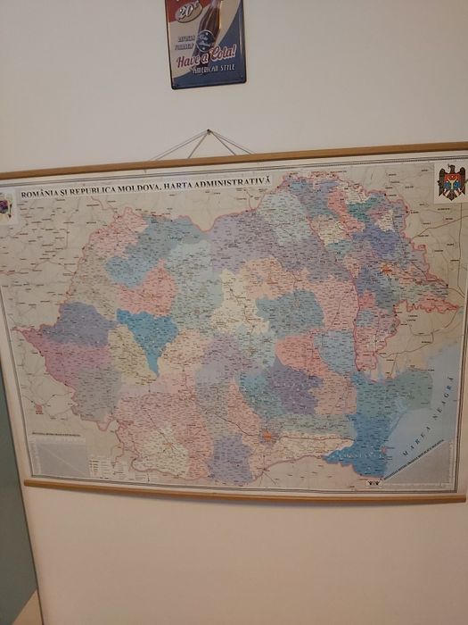 Harta politica a Romaniei si a Rep Moldova