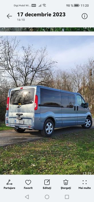 Închiriez Renault Trafic 8 +1,intern și extern, cu sau fără șofer