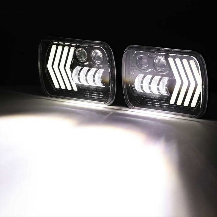 НОВИ Универсални LED Фарове за джип Jeep Cherokee XJ, Jeep Wrangler YJ