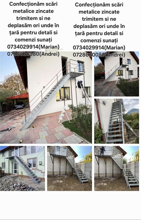 Scări metalice zincata