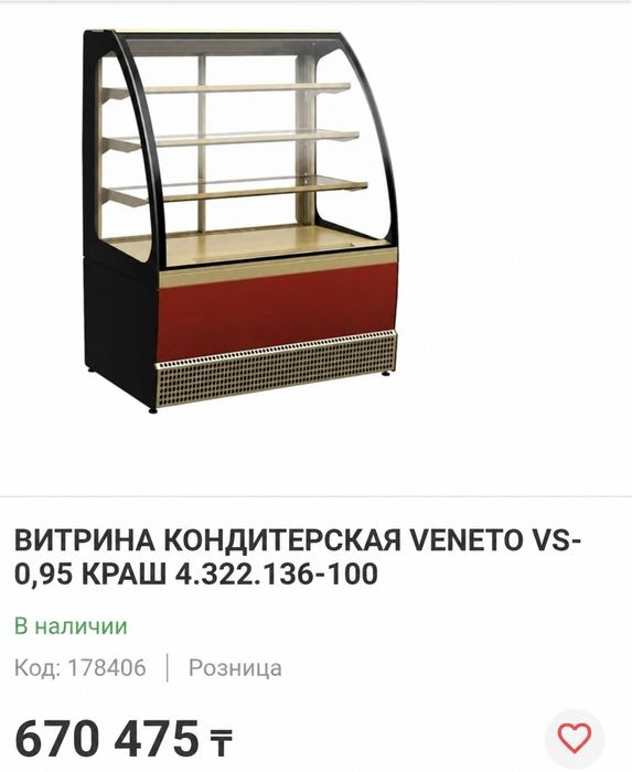 Кондитерская витрина