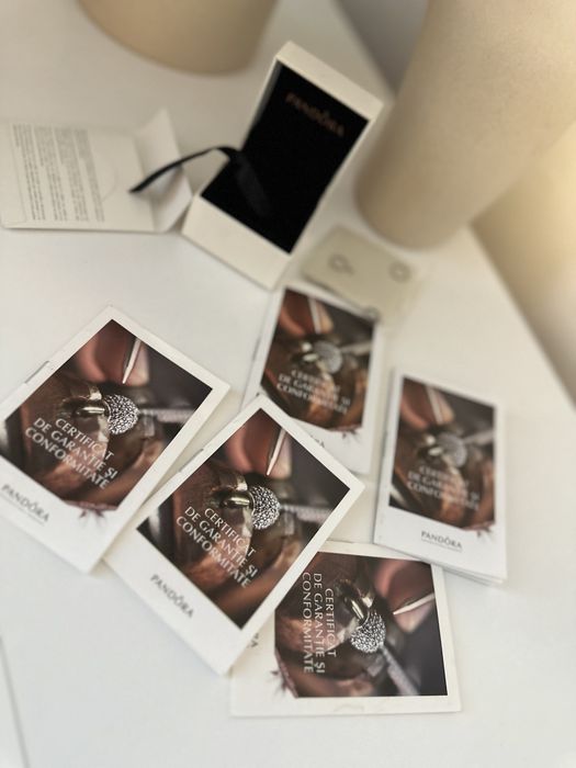 Brățară Pandora originală cu 6 charmuri din argint