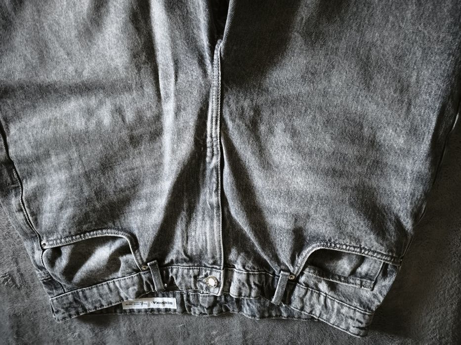 Pantaloni Scurți (Jorts) Denim Gri Bershka