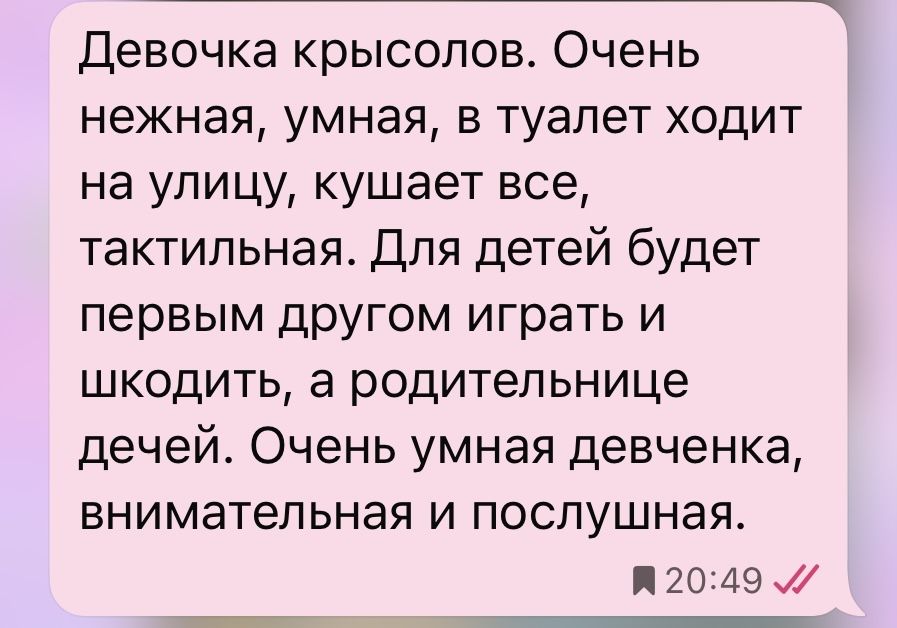 Отдам дочечку в заботливые руки.