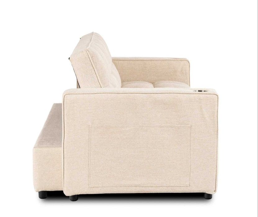 Fotoliu Dublu Extensibil Astana, 141x103x84 h cm, Stofa, Beige
