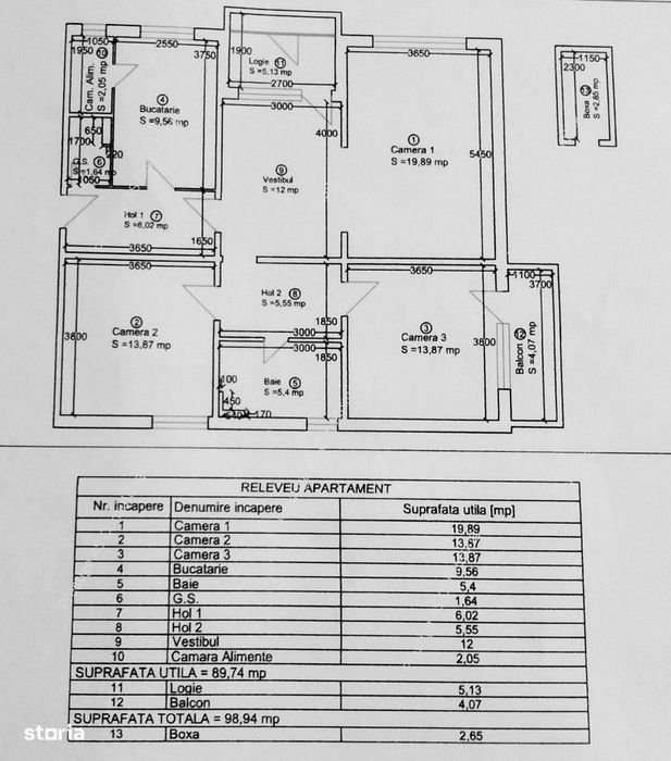 Apartament 4 camere, parter inalt zona Punctele Cardinale - Central