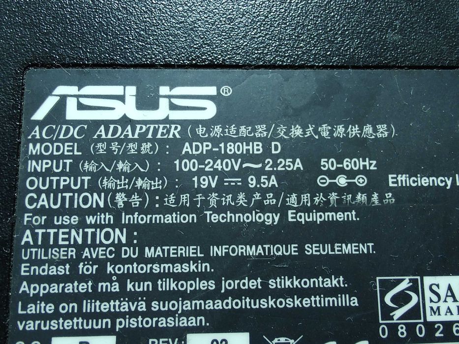 Incarcator laptop original Asus 19V 9.5A ADP 180HB D 180W