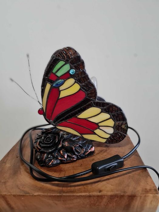 Антична лампа  пеперуда  стил Тифани