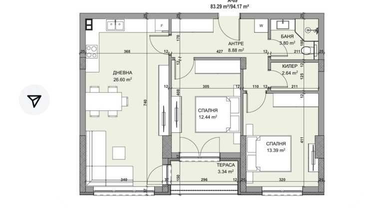 Продавам тристаен апартамент в гр. Варна.