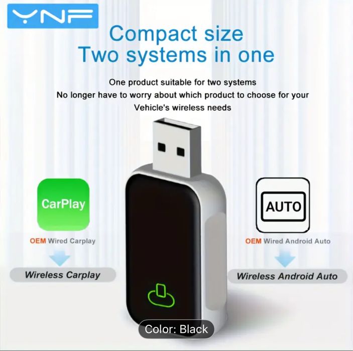 Adaptor Android Auto / Carplay Dongle 2-in-1 YNF