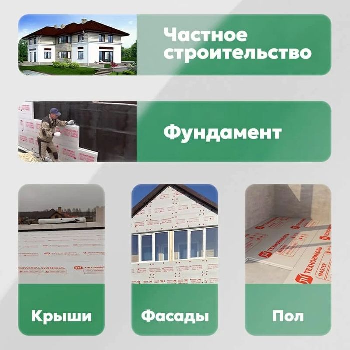 Продам новый ЭППС 100 мм — 150 м², 5 000 ₸/м²