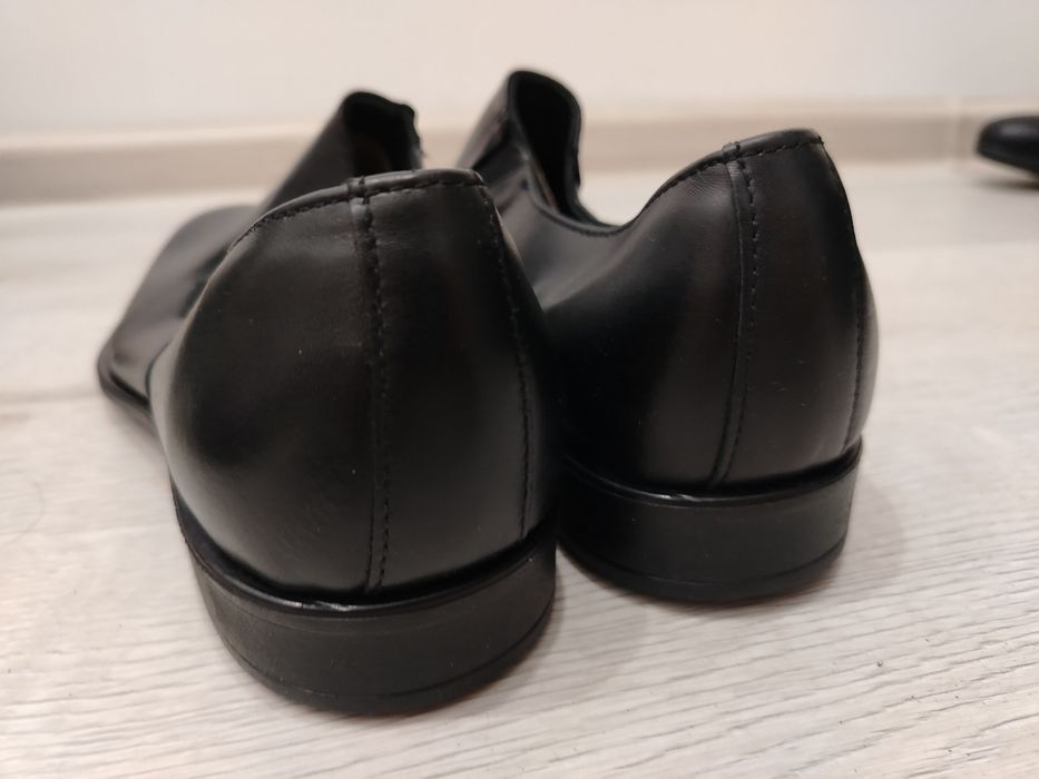 Туфли чёрные кожаные