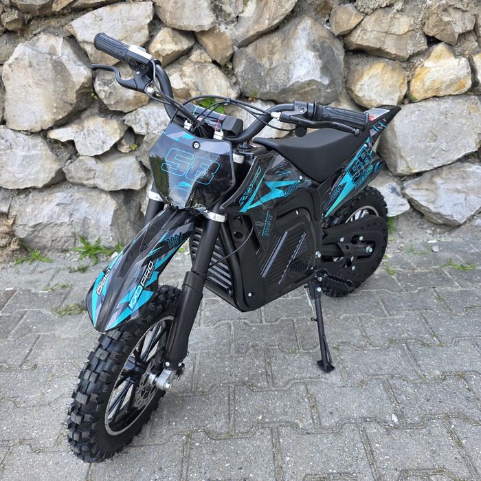 Motocross Electric Pentru Copii KXD Pro Germany 1000W 36V roti 10 inch Turcoaz Nou adus din Germania