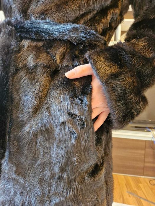 Норковая шуба цельная