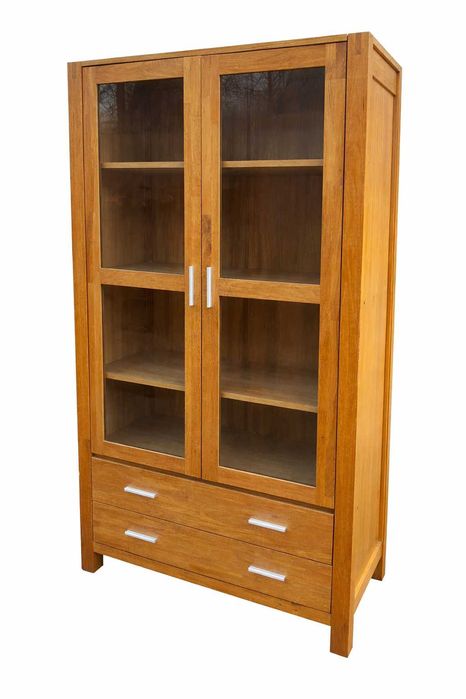 Vitrina din lemn cu rafturi si sertare; Dulap cu polite; Biblioteca