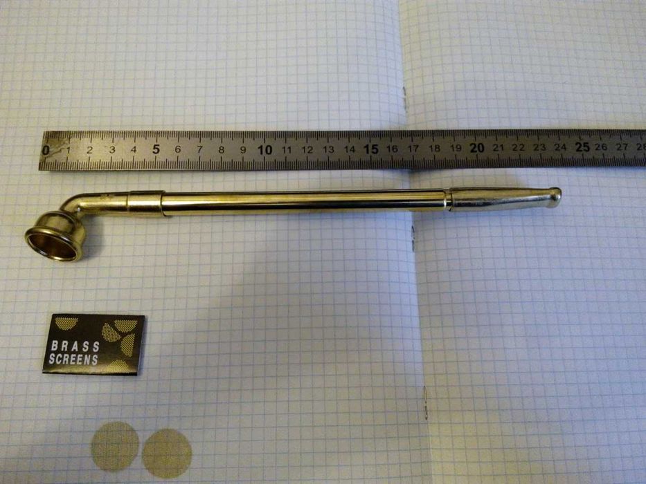 курительная трубка латунная ,«телескопическая» (№45)