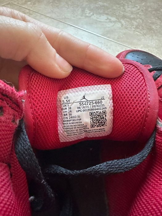 Nike Air Jordan 1 Mid Reverse Bred Black Red Shoes