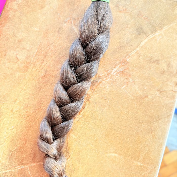 Păr natural copil, nevopsit, 25 cm, 52g – ideal extensii / peruci