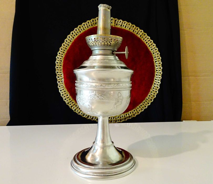 Газена лампа Кosmos Вrenner с картина Лорелай,калай.