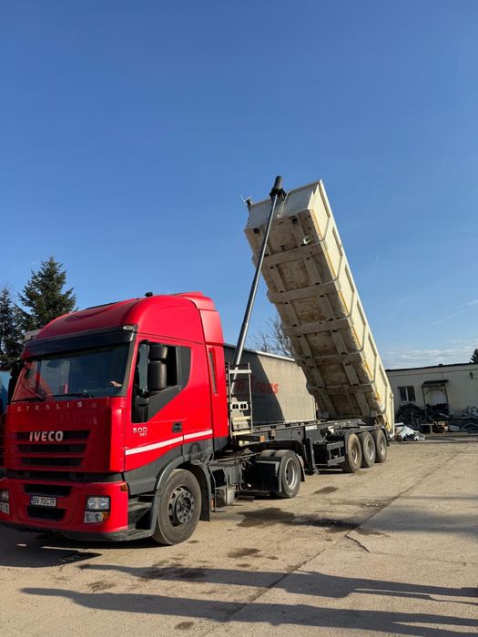 Vând ansamblu cap tractor + semiremorcă