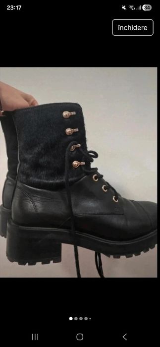 Ghete piele naturala Massimo Dutti